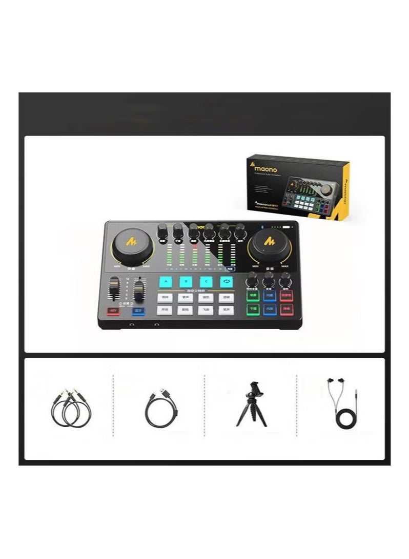 ماونو بطاقة صوت Maono AME2، واجهة صوت Maonocaster، معدات بودكاست، خلاط استوديو متعدد الإمكانات للبث المباشر، الجيتار، الكمبيوتر الشخصي - Image 1